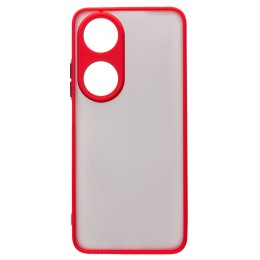 Чехол силиконовый Honor X7B матовый с окантовкой красный