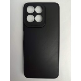 Чехол силиконовый Honor X7C матовый с защитой камеры черный