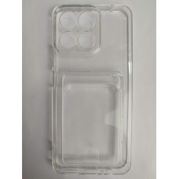 Чехол силиконовый Honor X7C прозрачный с визитницей 