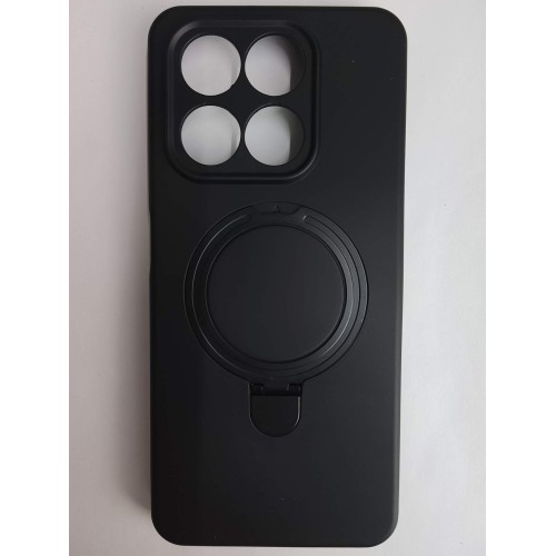 Чехол силиконовый Honor X7D MagSafe цветной с кольцом черный