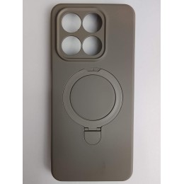 Чехол силиконовый Honor X7D MagSafe цветной с кольцом серый