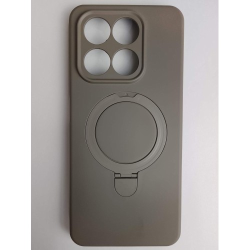 Чехол силиконовый Honor X7D MagSafe цветной с кольцом серый