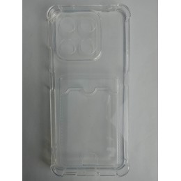 Чехол силиконовый Honor X7D прозрачный с визитницей 