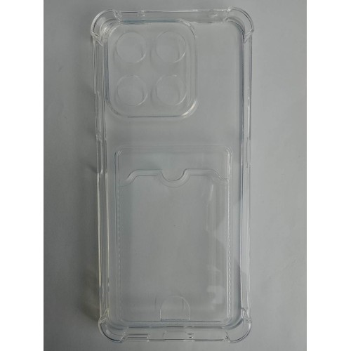 Чехол силиконовый Honor X7D с визитницей прозрачный