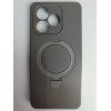 Чехол силиконовый Honor X8D MagSafe цветной с кольцом серый
