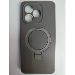 Чехол силиконовый Honor X8D MagSafe цветной с кольцом серый