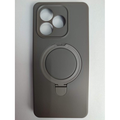 Чехол силиконовый Honor X8D MagSafe цветной с кольцом серый