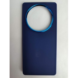 Чехол силиконовый Honor X9A матовый с ободком синий