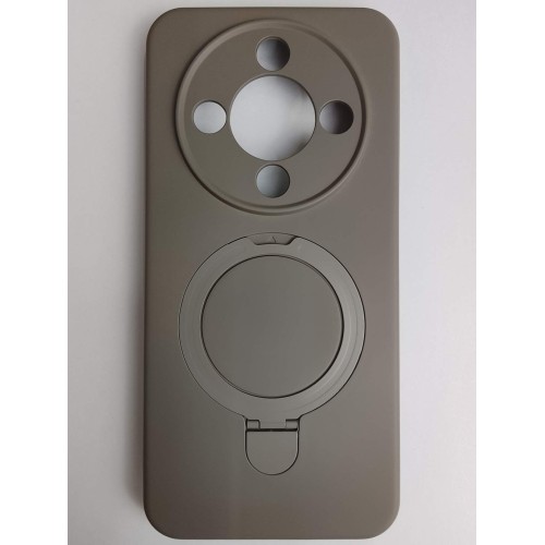 Чехол силиконовый Honor X9D MagSafe цветной с кольцом серый