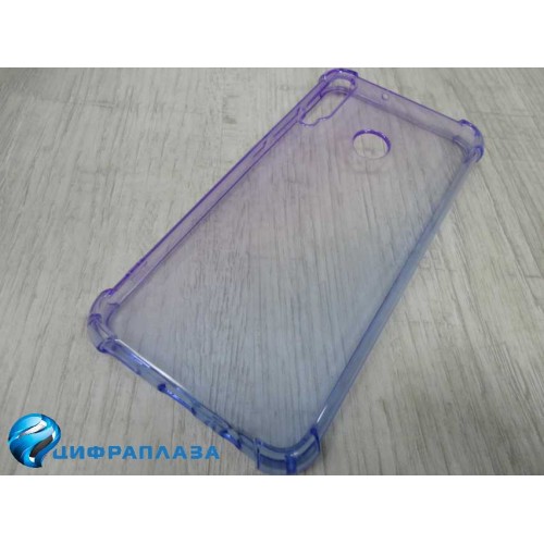 Чехол силиконовый Huawei Honor 9C градиент фиолетово-голубой