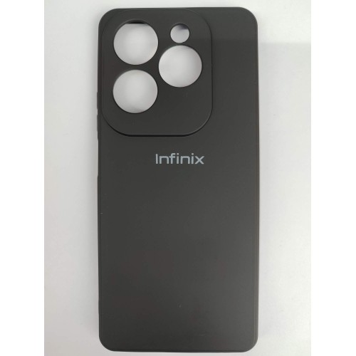 Чехол силиконовый Infinix Hot 40/Hot 40 Pro Silicone Cover с лого черный