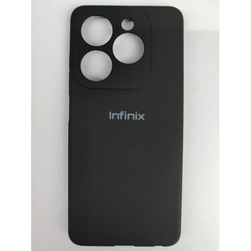 Чехол силиконовый Infinix HOT 40i Silicone Cover с лого черный