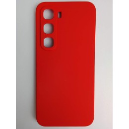 Чехол силиконовый Infinix Hot 60 Pro Silicone Cover без лого красный