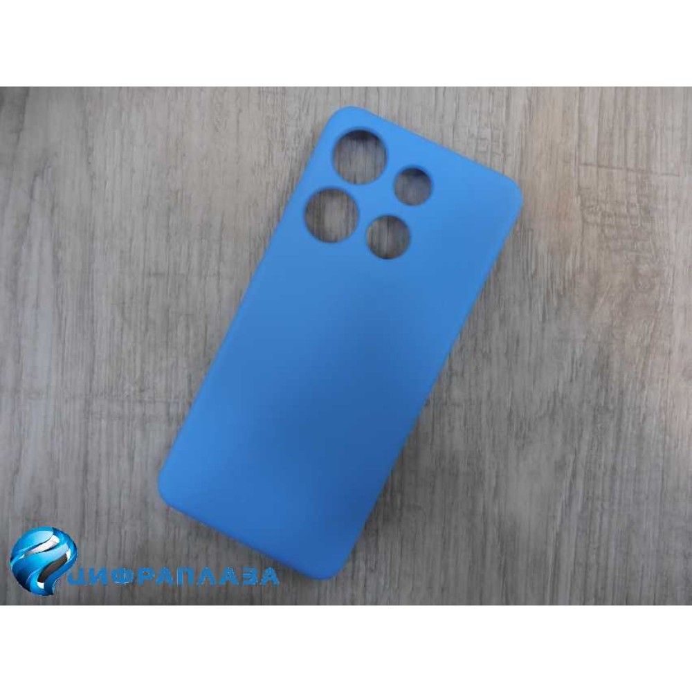 Чехол силиконовый Infinix Smart 7 Silicone Cover Nano лазурный