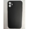 Чехол силиконовый iPhone 11 карбон черный