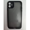 Чехол силиконовый iPhone 11 матовый с окантовкой черный