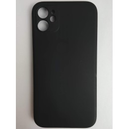Чехол силиконовый iPhone 11 матовый с защитой камеры черный