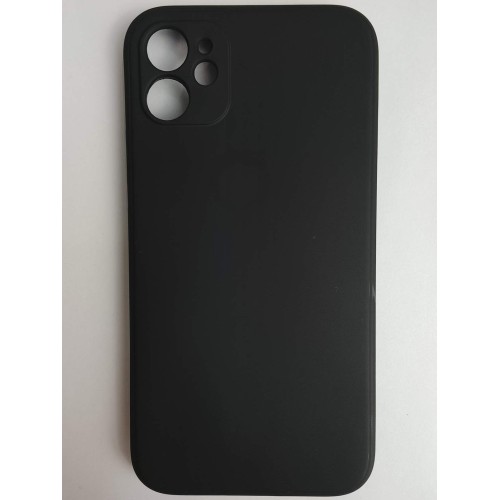 Чехол силиконовый iPhone 11 матовый с защитой камеры черный