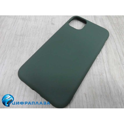 Чехол силиконовый iPhone 11 Silicone Case New Era темно-зеленый