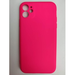 Чехол силиконовый iPhone 11 Silicone Cover Nano 2mm фуксия