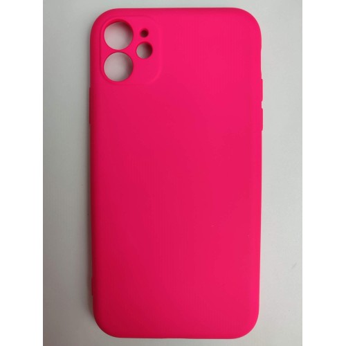 Чехол силиконовый iPhone 11 Silicone Cover Nano фуксия