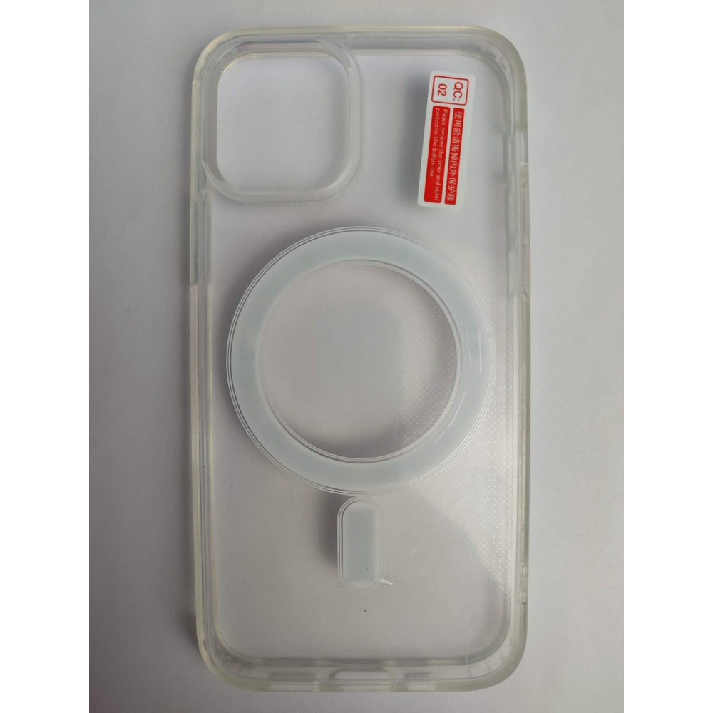 Чехол силиконовый iPhone 12/12 Pro MagSafe прозрачный