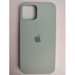 Чехол силиконовый iPhone 12/12 Pro Silicone Case с лого (017) зеленый