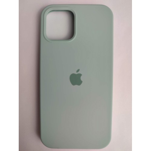 Чехол силиконовый iPhone 12/12 Pro Silicone Case с лого (017) зеленый