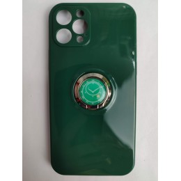 Чехол силиконовый iPhone 12 Pro с кольцом зеленый