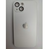 Чехол силиконовый iPhone 13 AG-GLASS стеклянный с лого белый
