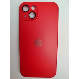 Чехол силиконовый iPhone 13 AG-GLASS стеклянный с лого красный