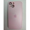 Чехол силиконовый iPhone 13 AG-GLASS стеклянный с лого розовый