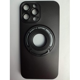 Чехол силиконовый iPhone 13 Pro Max Bristol (MagSafe, защита камеры) черный