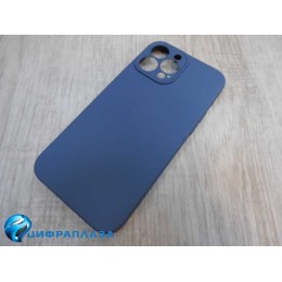 Чехол силиконовый iPhone 13 Pro Max Soft Touch синий