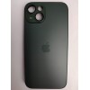 Чехол силиконовый iPhone 14 AG-GLASS стеклянный с лого темно-зеленый