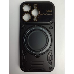 Чехол силиконовый iPhone 14 Pro Bristol (MagSafe, защита камеры) черный