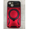 Чехол силиконовый iPhone 15 Bristol (MagSafe, защита камеры) красный