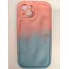 Чехол силиконовый iPhone 15 ДУТЫЙ розово-серый