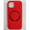Чехол силиконовый iPhone 15 MagSafe под оригинал красный