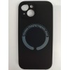 Чехол силиконовый iPhone 15 Magsafe под оригинал (защита камеры) черный
