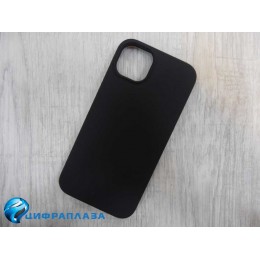 Чехол силиконовый iPhone 15 Plus Silicone Case NEW без логотипа (018) черный