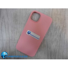 Чехол силиконовый iPhone 15 Plus Silicone Case NEW с логотипом (012) розовый