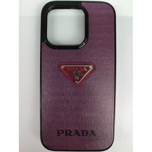 Чехол силиконовый iPhone 15 PRADA сиреневый