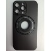 Чехол силиконовый iPhone 15 Pro Max Bristol (MagSafe, защита камеры) черный