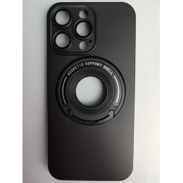 Чехол силиконовый iPhone 15 Pro Max Bristol (MagSafe, защита камеры) черный