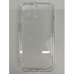 Чехол силиконовый iPhone 15 прозрачный с защитой камеры