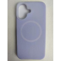 Чехол силиконовый iPhone 16 матовый с MagSafe лаванда