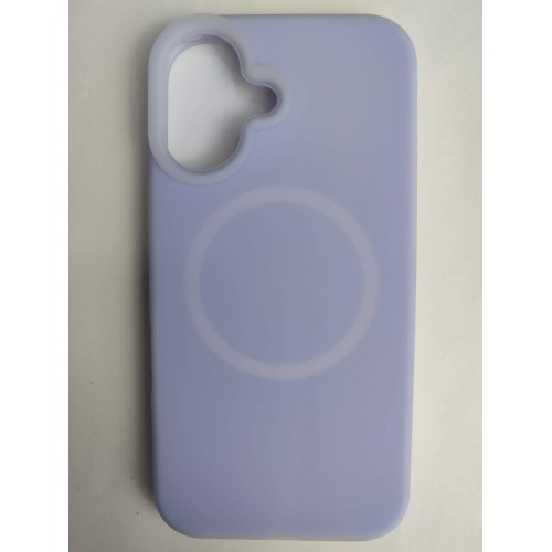 Чехол силиконовый iPhone 16 матовый с MagSafe лаванда