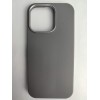 Чехол силиконовый iPhone 16 Pro кожаный цветной серый