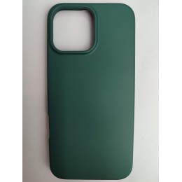 Чехол силиконовый iPhone 16 Pro Max Silicone Cover Nano темно-зеленый